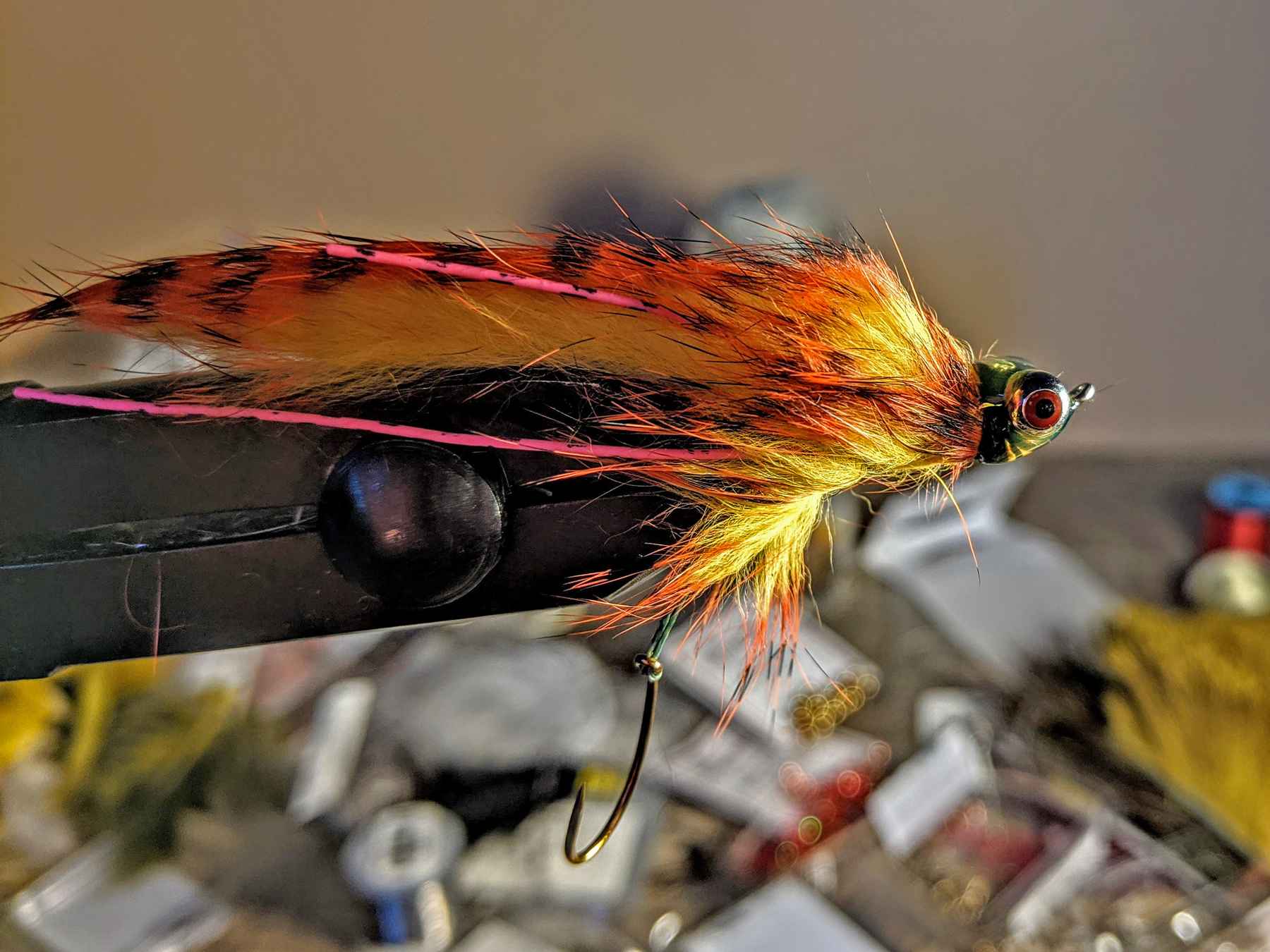 Started tying articulated streamers for bass, pike and trout. Looking  forward to spring. : r/flyfishing