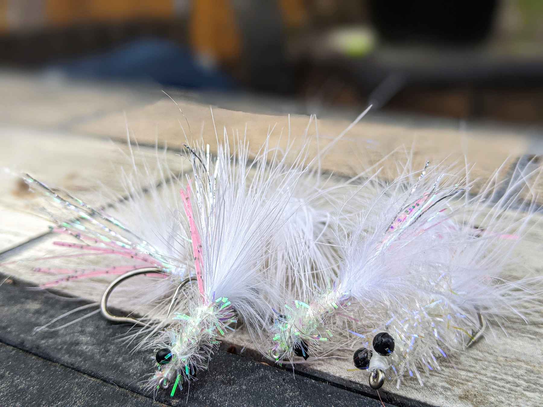 Salty Minnow Gray & White S2 Fishing Fly, Saltwater Flies