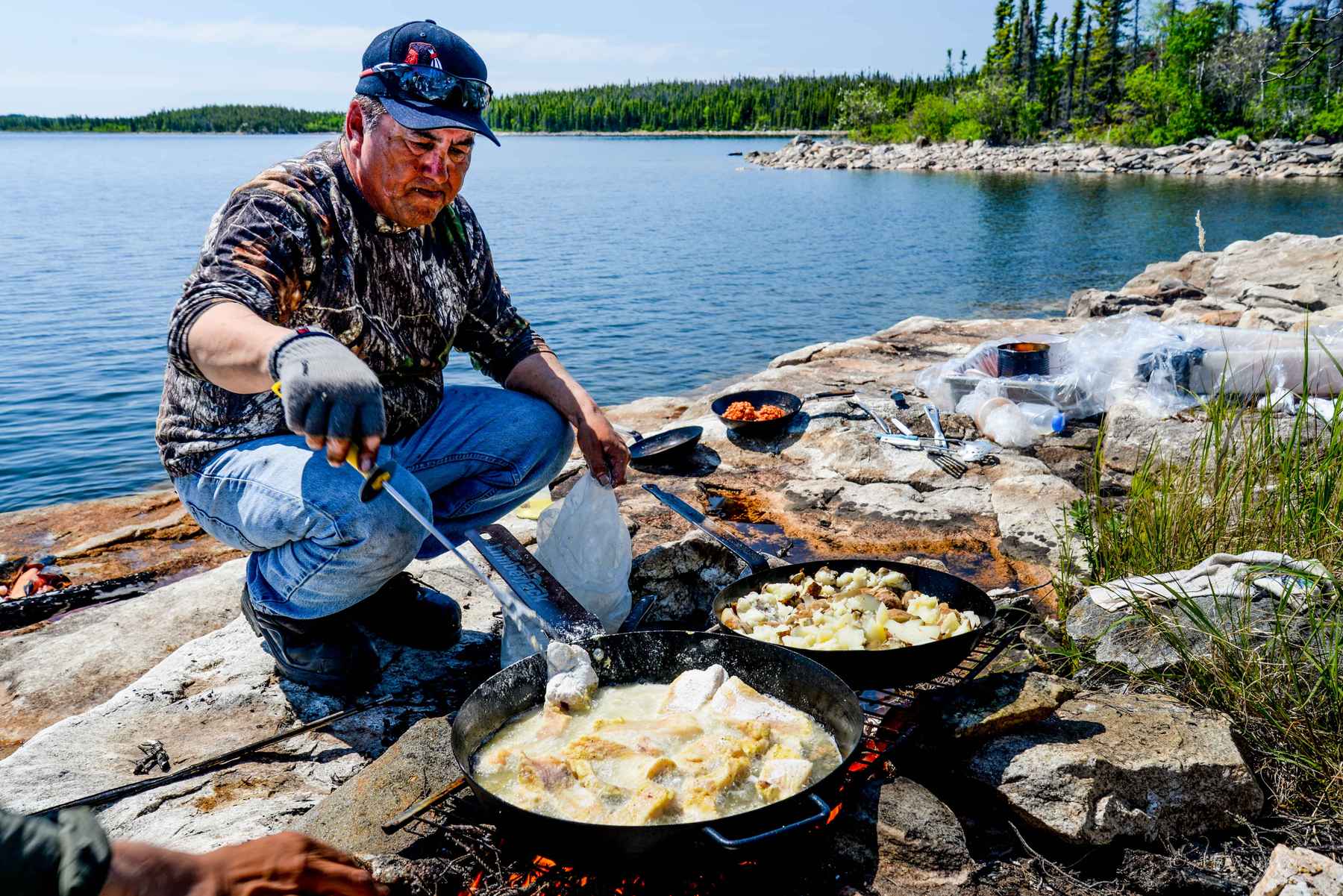Photo: Mike Sepelak Reindeer Lake - Saskatchewan - Cooking Pike