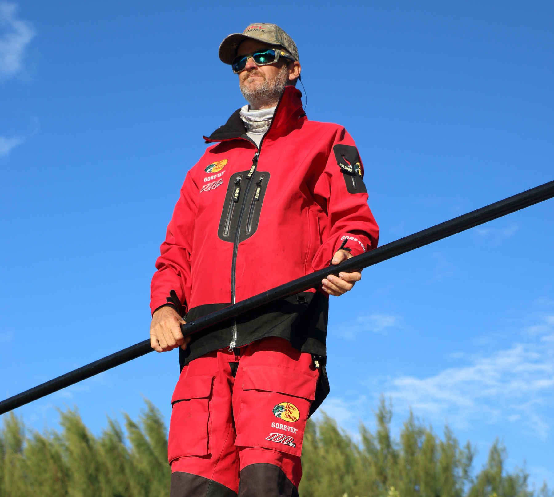 Photo: Kris Millgate Marsh polls his skiff