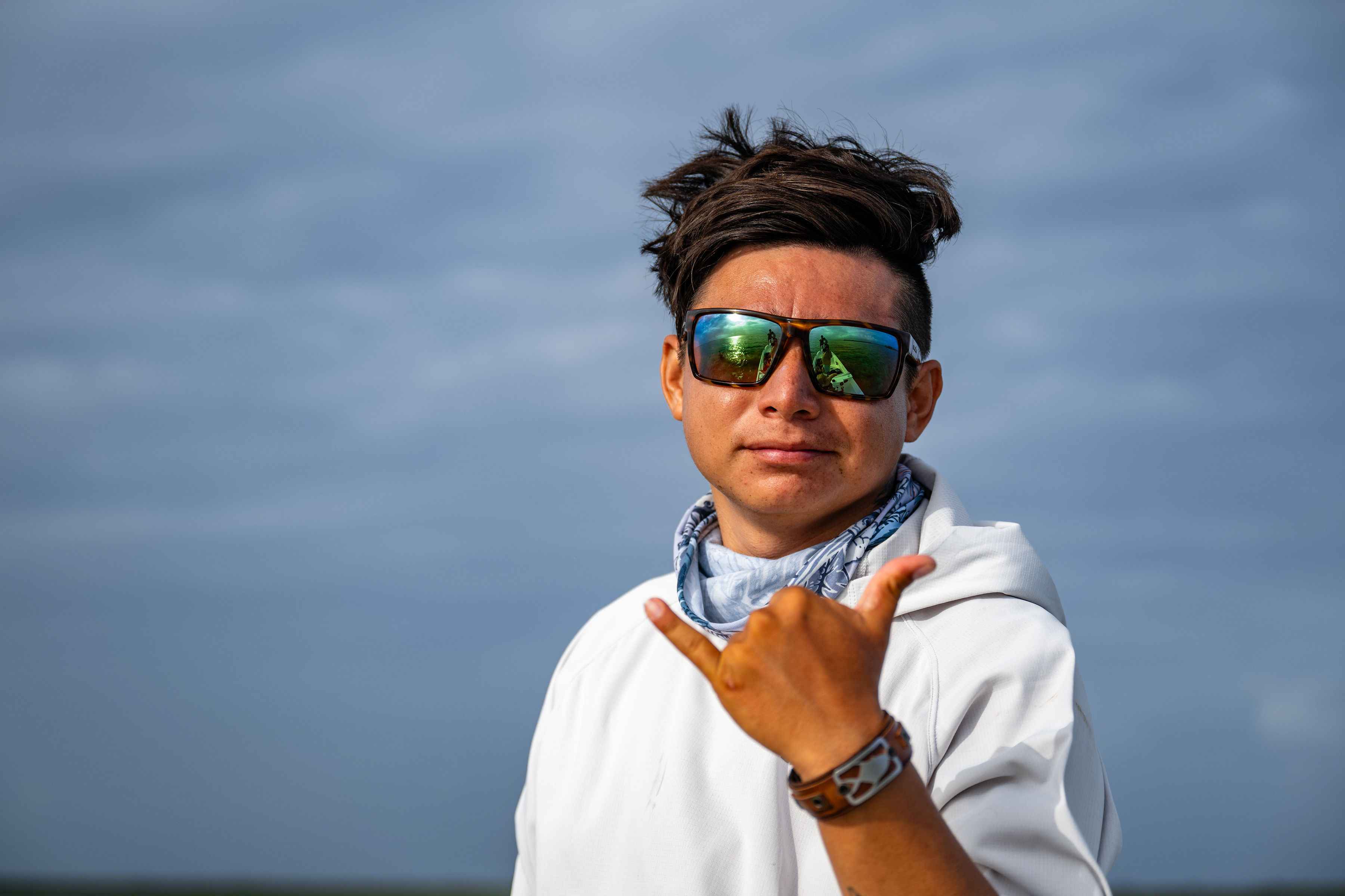 Xcalak permit guide Tommy Batun (photo: Arian Stevens). the silent spotter film - off the grid studios