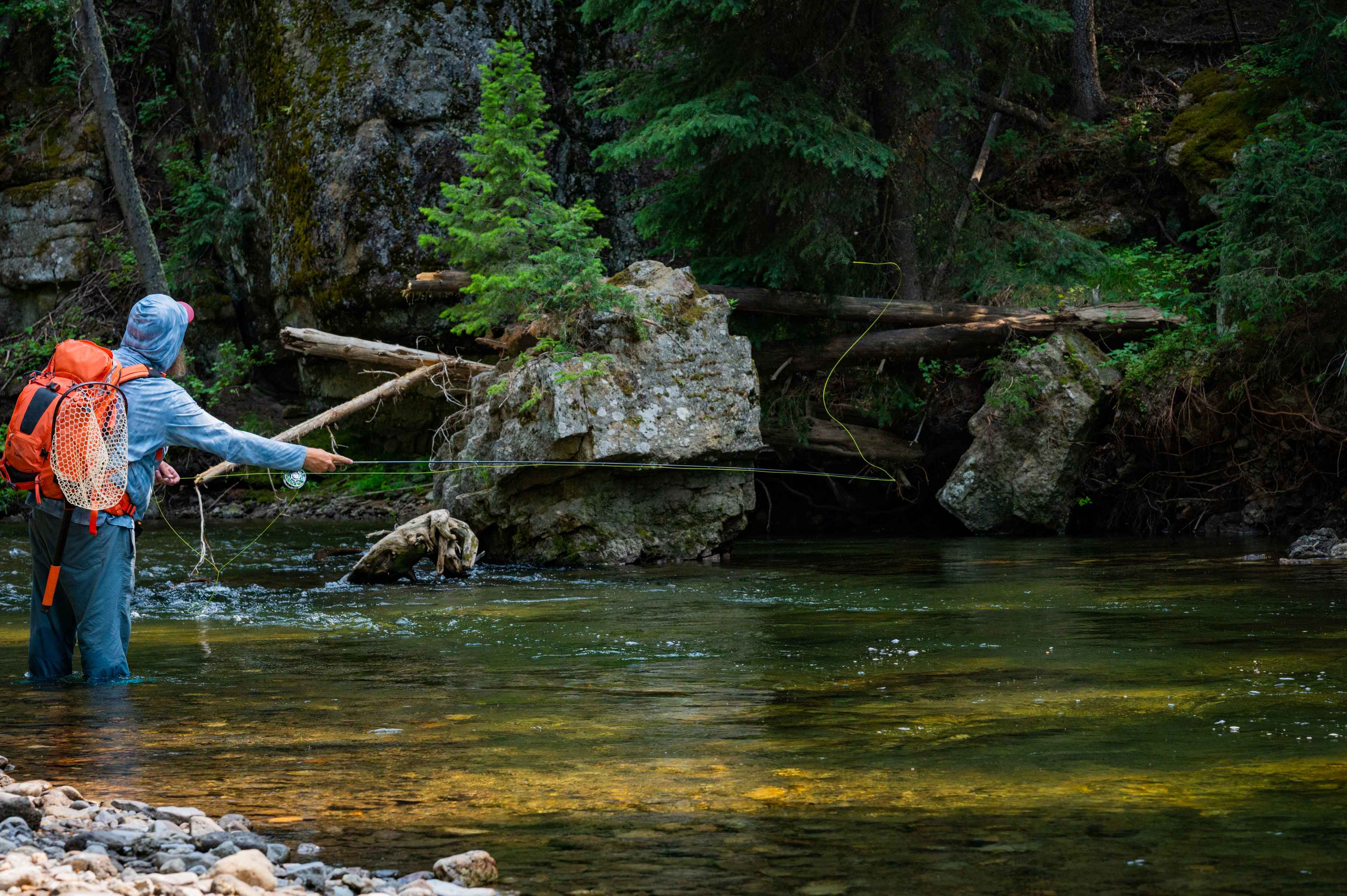 Photo: George Daniel finger on top fly casting