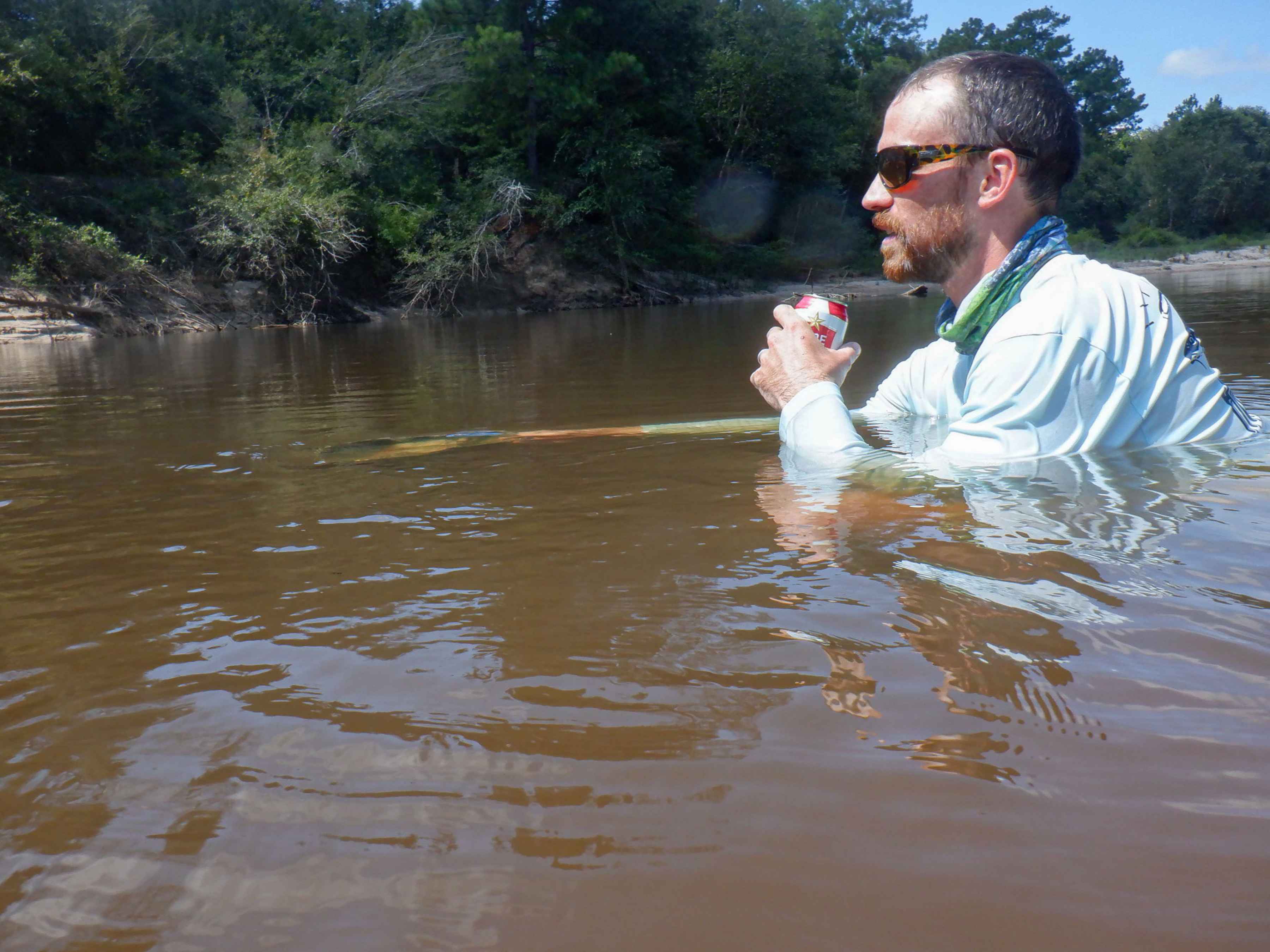 Photo: Chris Hunt fly fishing Big Thicket National Preserve