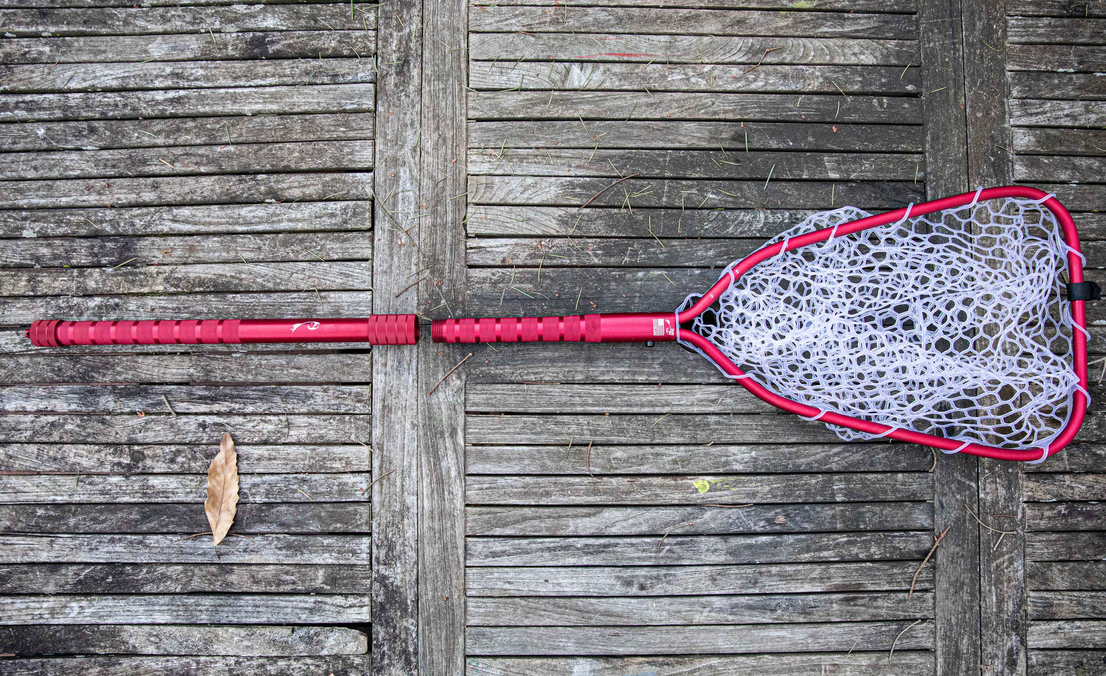 Rising's Brookie Net with extension handle (photo: Chad Shmukler). Rising's Brookie Net with extension handle