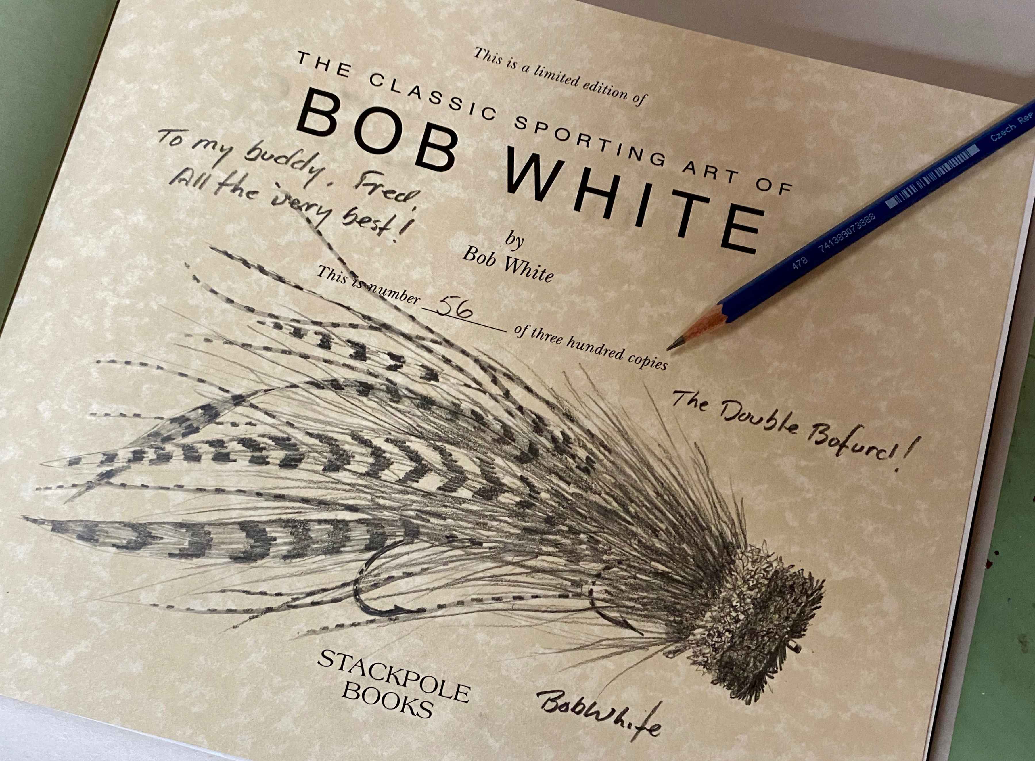A signed, limited edition of Whites new book (photo: Lisa White). A signed, limited edition of Whites new book