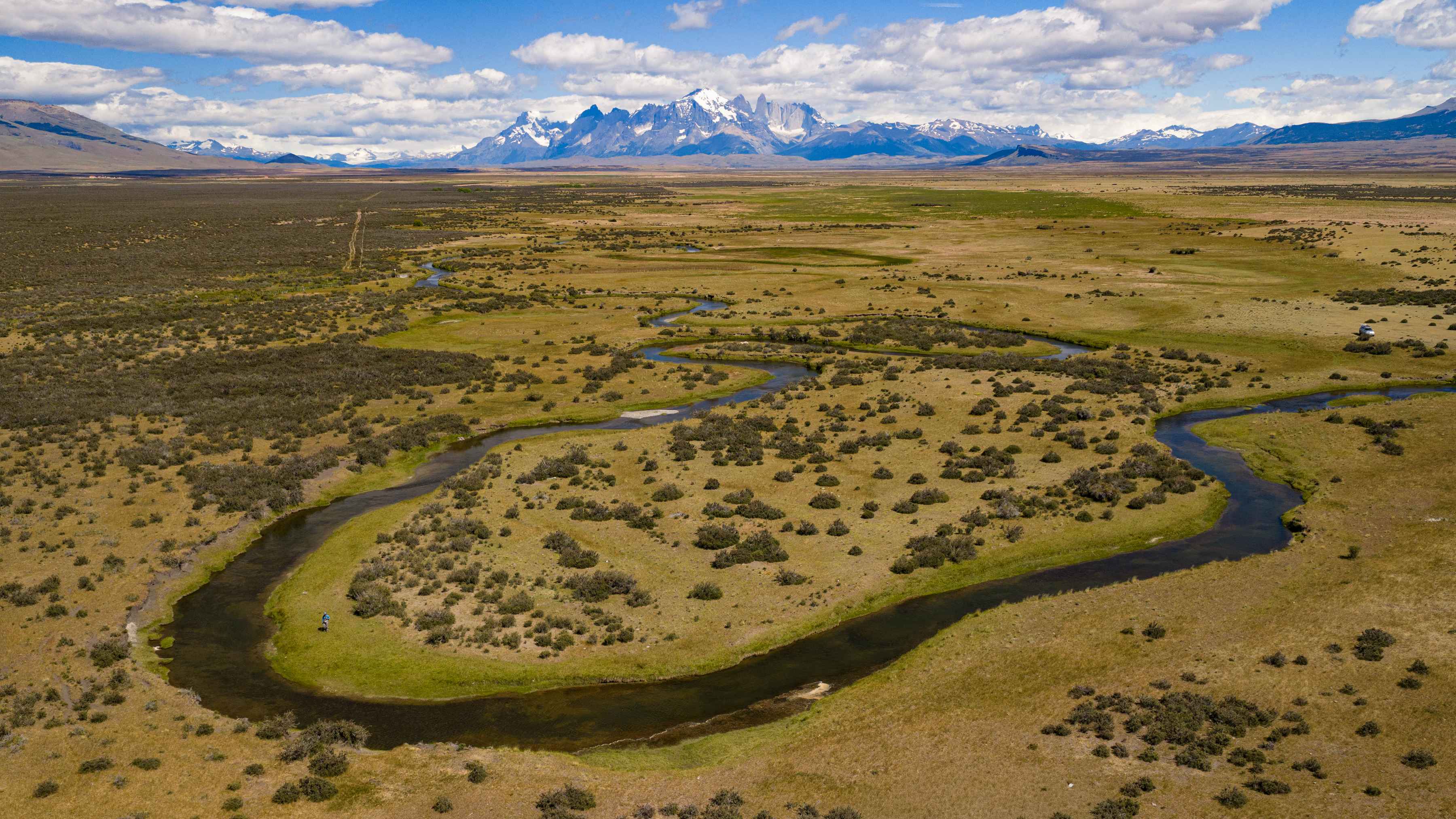 Photo: Chad Shmukler. spring creek fly fishing near torres del paine