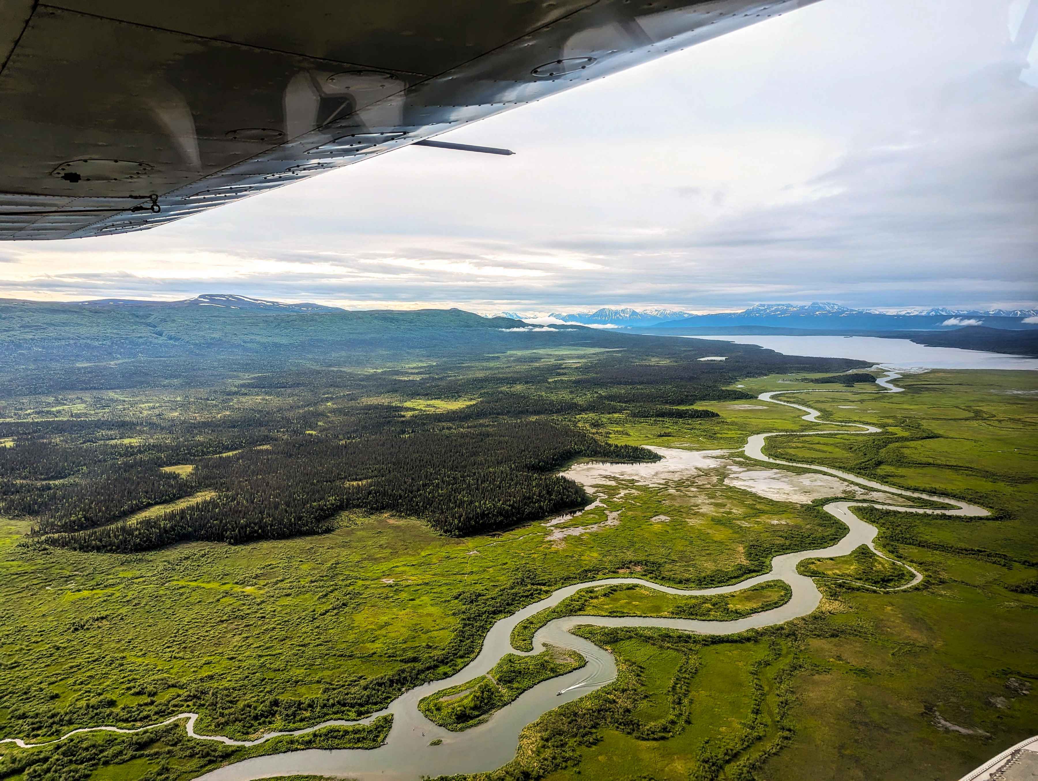 The view from above (photo: Chris Hunt). bristol bay from the air