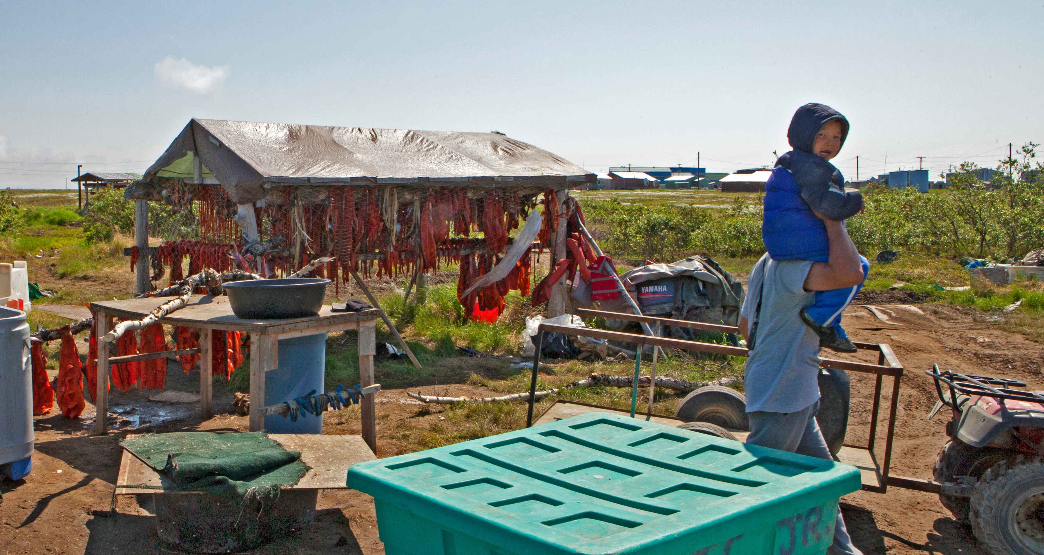 Scenes from a Yupik subsistence village. The Yupik people, like many of Alaska's native cultures, are fighting to stop Pebble Mine (photo: Pat Clayton / FishEyeGuy Photography). yupik subsistence village