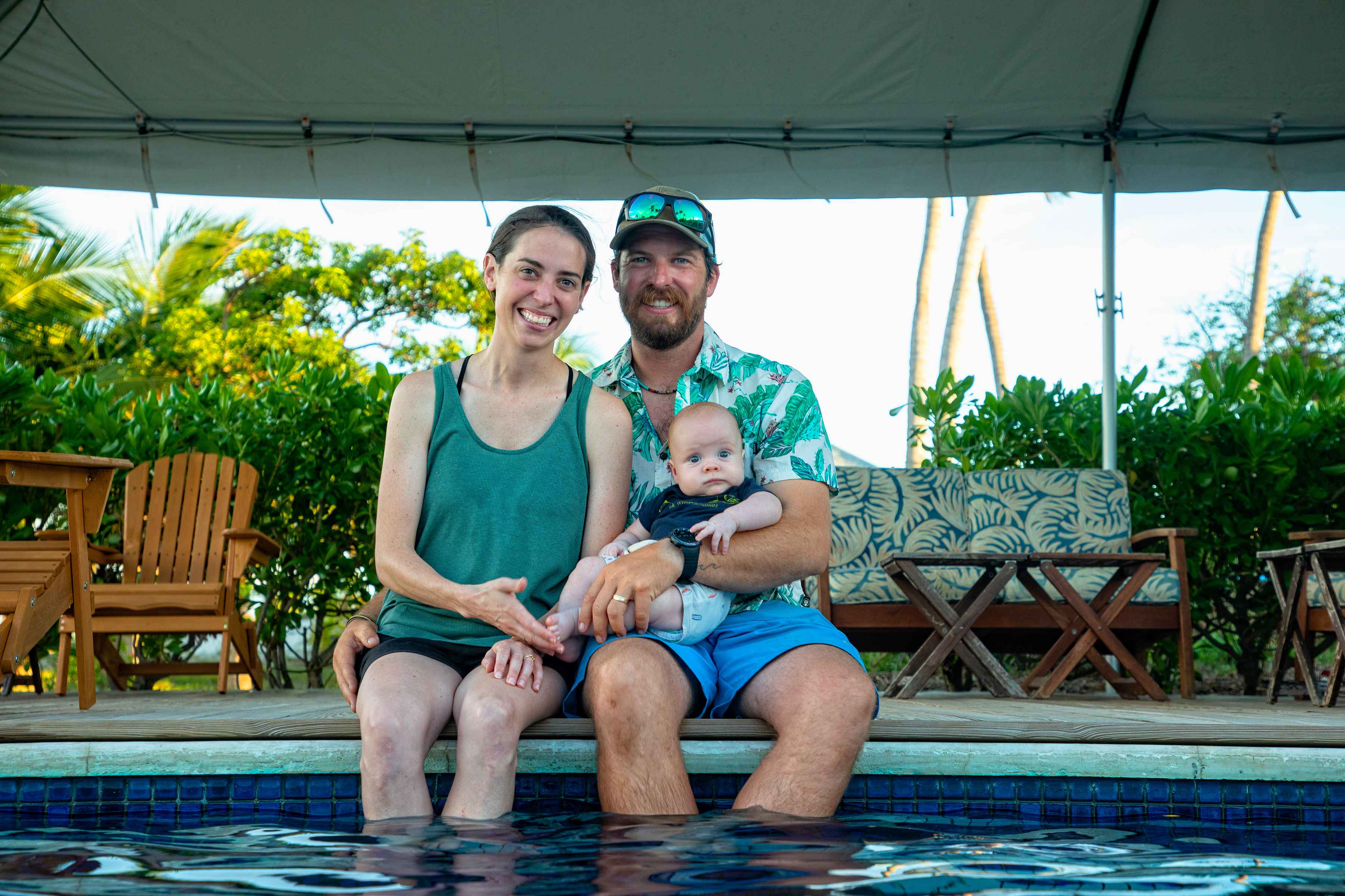 Guide Kyle Schaefer with his wife Kitri and son Micah (photo: Earl Harper). Guide Kyle Schaefer