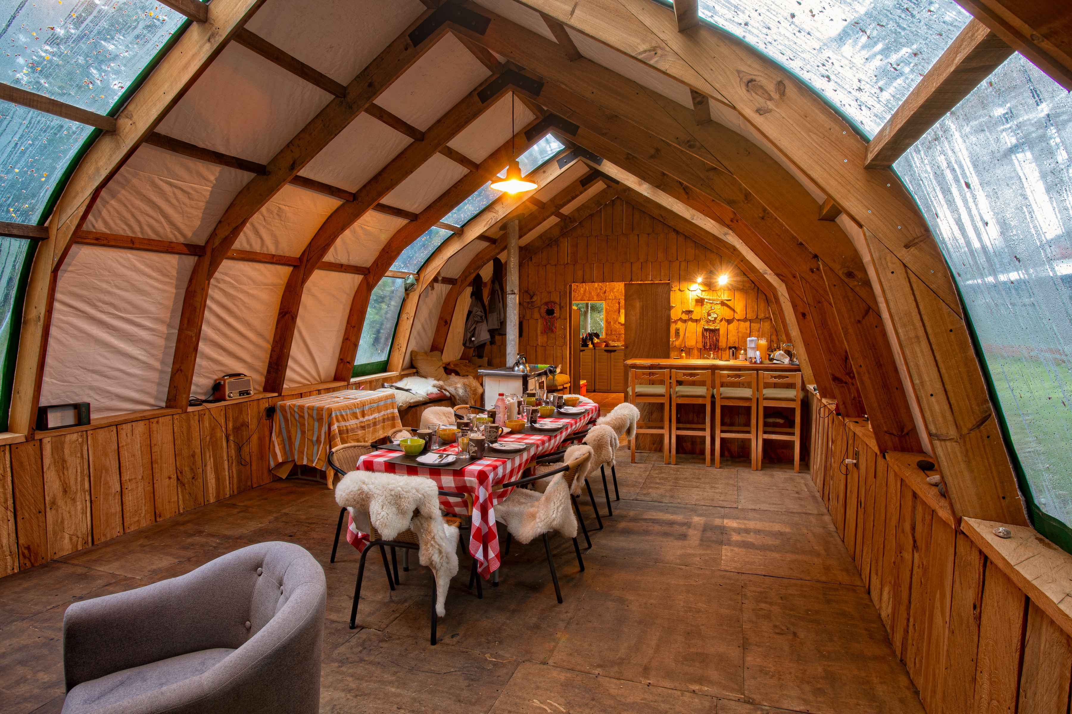 The main lodge at the River of Dreams Basecamp (photo: Earl Harper). River of Dreams Basecamp