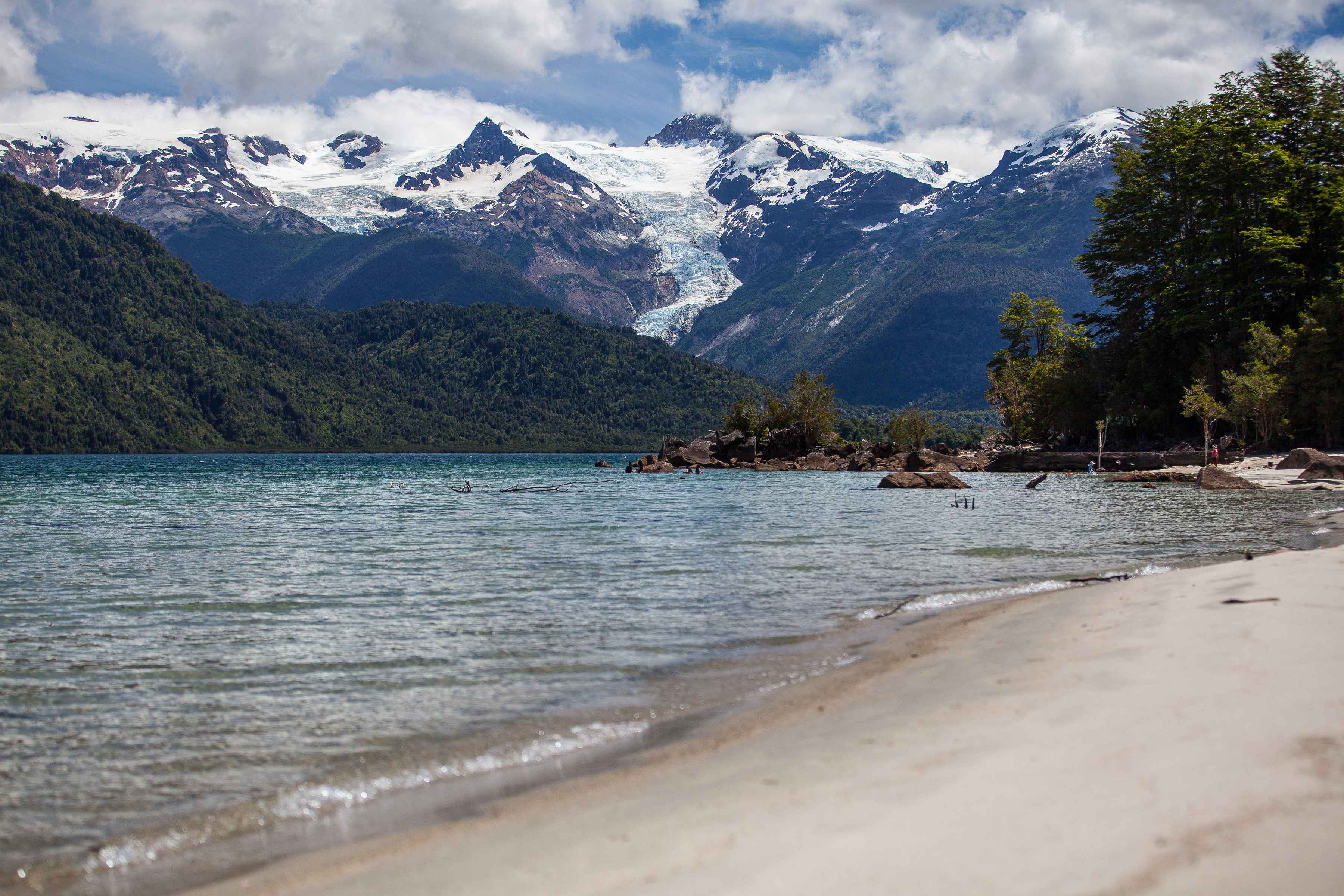 A view of the Yelcho glacier from a far shore of Yelcho Lake (photo: Chad Shmukler). yelcho glacier - yelcho lake - chile - patagoia