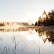 Morning reflections on the Gibbon River in Yellowstone National Park