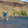 fly fishing netting trout