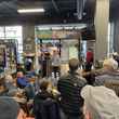 Dave McCoy speaks to anglers and shop goers inside Emerald Water Anglers in Seattle, Washington (photo: Matt DeLorme / IG @mdelormephoto).