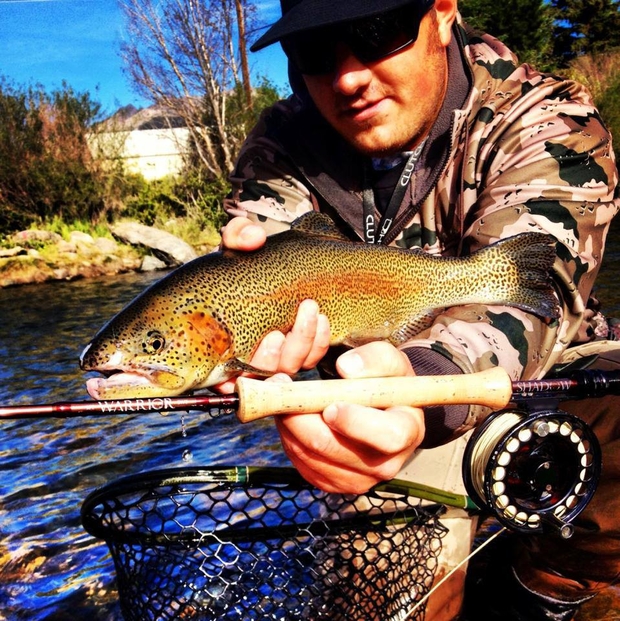 Shadow Fly Fishing's Warrior fly rod. Note the handle design. Shadow Fly Fishing Warrior Fly Rod
