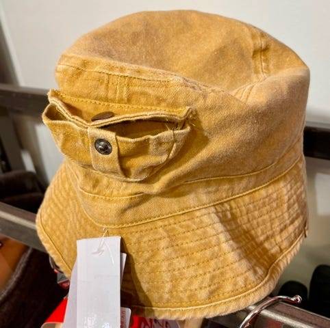 Fishing pocket with hat attachment (photo: Richard Wilson). fishing hat with pocket